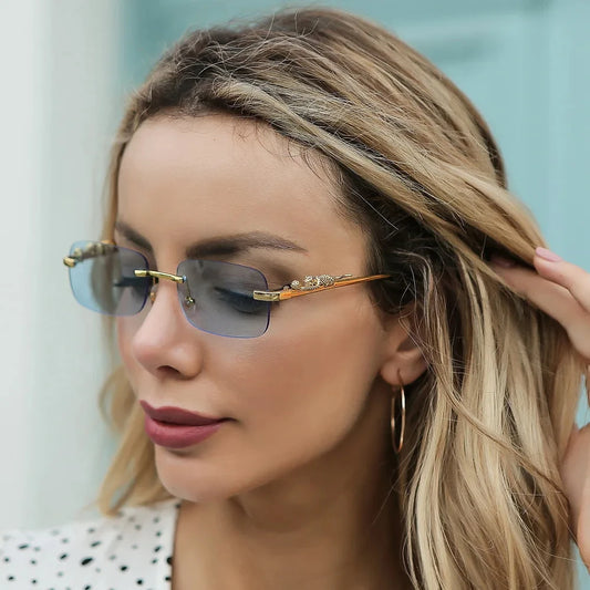 Metal Leopard Head Sunglasses