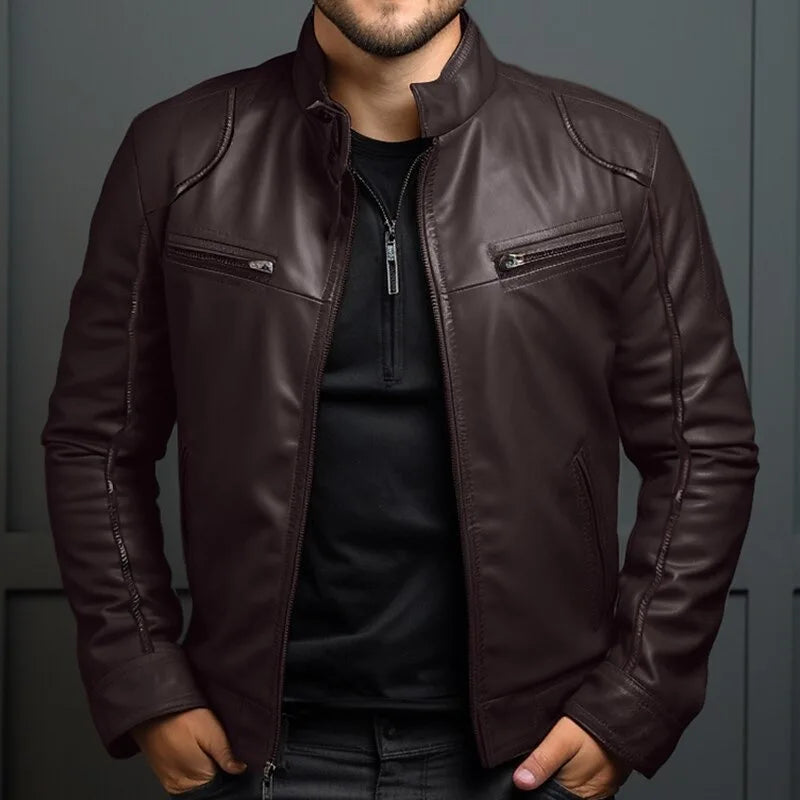 Men's Clothing Motorcycle Leather Jacket