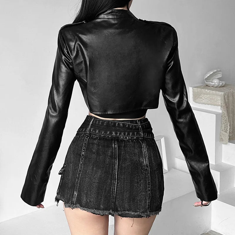 Grunge Punk Style Faux Leather