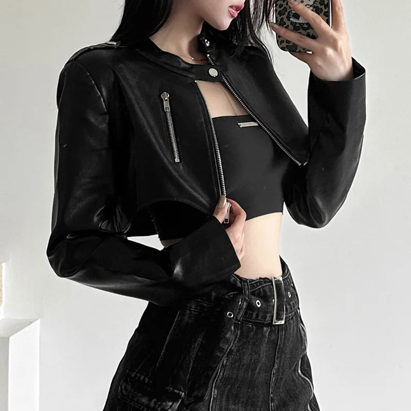 Grunge Punk Style Faux Leather