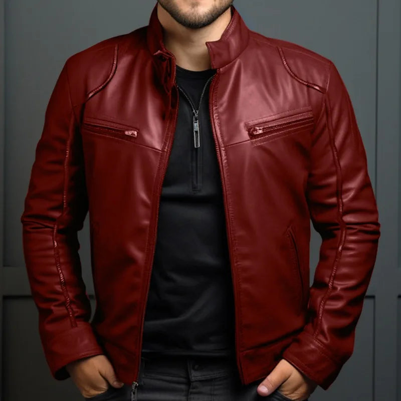 Men's Clothing Motorcycle Leather Jacket