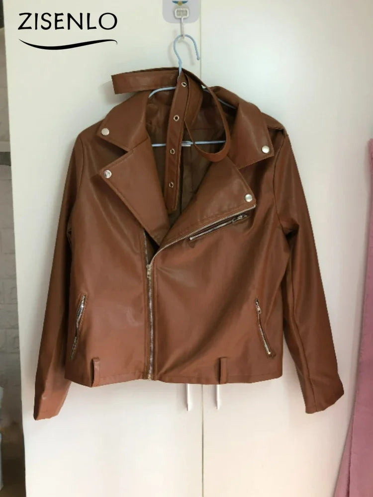 Woman Pu Leather Clothes Jacket