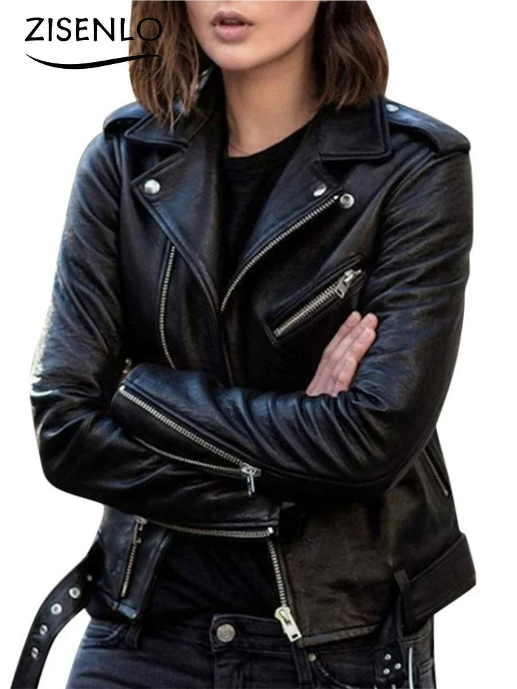 Woman Pu Leather Clothes Jacket